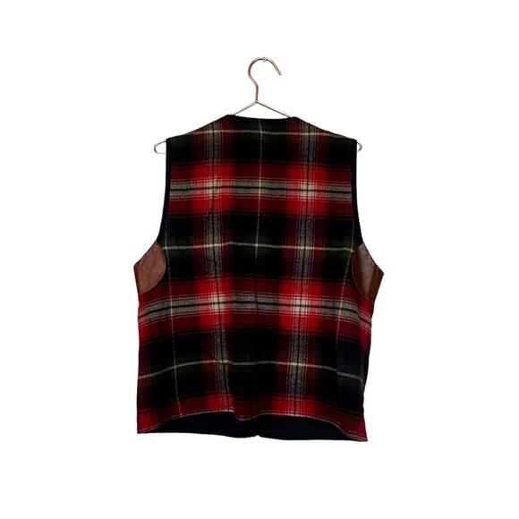 Vintage Limited America Wool Plaid Snap Patch Pocket Vest size medium - Picture 3 of 6